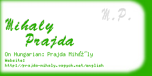 mihaly prajda business card